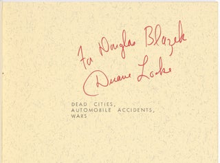 Dead Cities, Automobile Accidents, Wars