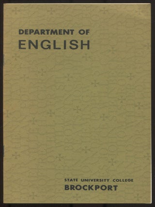 "How Many Nights" [Cover Title]: Department of English State University College Brockport. Galway KINNELL.