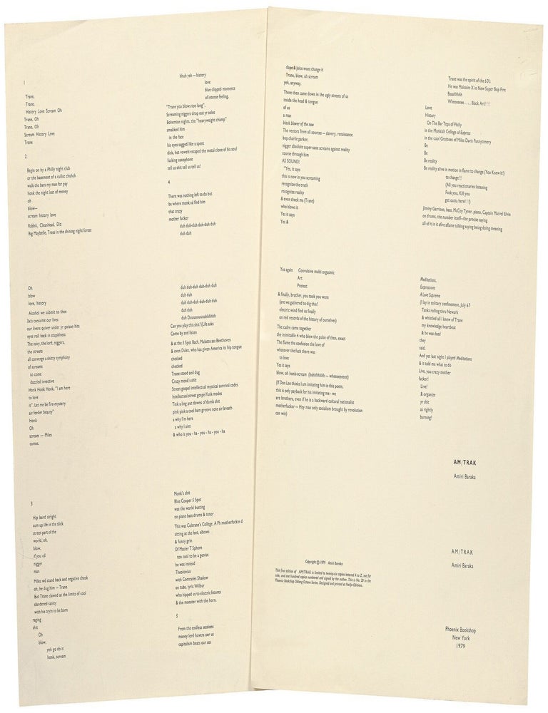 Item #613747 [Proof Sheets]: Am/Trak. Amiri BARAKA.