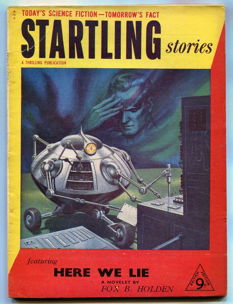 Item #613764 [Pulp Magazine]: Startling Stories &ndash; No. 15 (British Edition). Isaac ASIMOV, H. H. West, Gotthard Gunther, Pat Jones, Robert F. Young, Dixon Wells, Leslie Waltham, Fox B. Holden, Damon Knight.