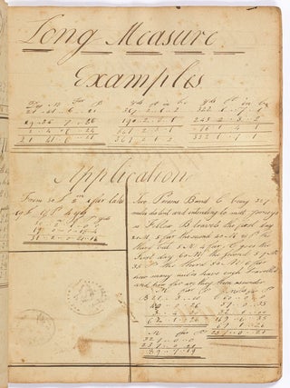 Early 19th Century Cyphering Book of Isaac Haines: Northampton [Mount Holly], Burlington County, New Jersey