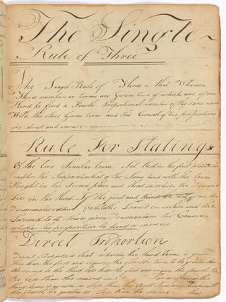 Early 19th Century Cyphering Book of Isaac Haines: Northampton [Mount Holly], Burlington County, New Jersey