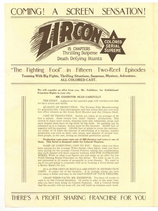 [Movie Press Book, caption title]: Coming! A Colored Novelty Worth Booking *Regeneration*...