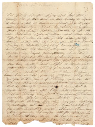 [Letter]: Request for a Brother's Help as Power of Attorney in Regard to the Sale of Six Slaves &ndash; Tennessee, 1849