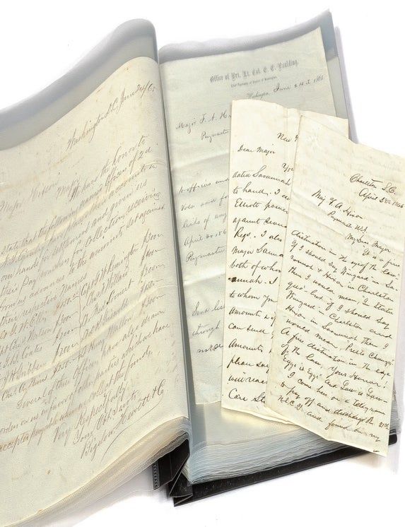 Item #614480 [Letters] 30 Letters Received or Written by Paymaster Major Foster Amos Hixson: 1864 - 1867