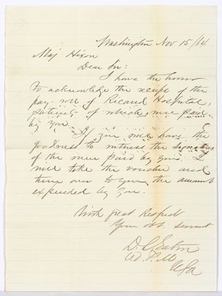 [Letters] 30 Letters Received or Written by Paymaster Major Foster Amos Hixson: 1864 - 1867
