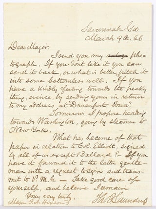 [Letters] 30 Letters Received or Written by Paymaster Major Foster Amos Hixson: 1864 - 1867