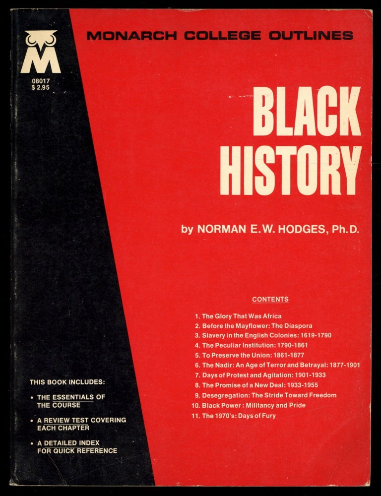 Item #614552 Black History (Monarch College Outlines). Norman E. W. HODGES.