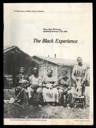 Item #614730 [Publisher's Catalog, Cover Title]: In Observance of Black History Month&mdash;The...