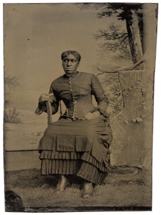 Item #615267 Tintype Portrait of a Seated African-American Woman. Circa 1880