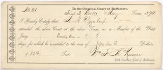 100 pieces of 19th century Baltimore governmental ephemera