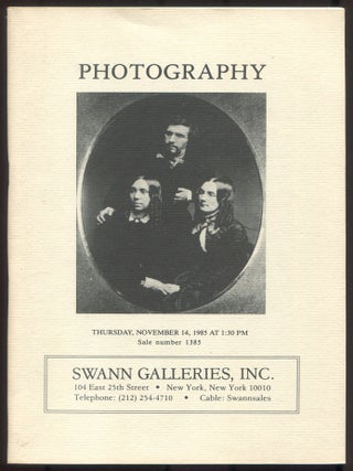 Item #615469 [Auction Catalog]: Swann Galleries: Photography &ndash; Thursday, November 14, 1985