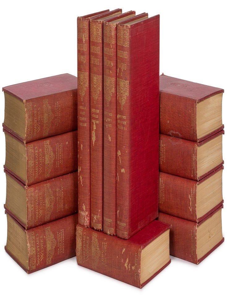 Item #615743 The Complete Works of William Shakespeare: With historical and analytical prefaces, comments, critial and explanatory notes, glossaries; a life of Shakespears and a history of the early English drama. International Edition. 12 volume set with index. William SHAKESPEARE.