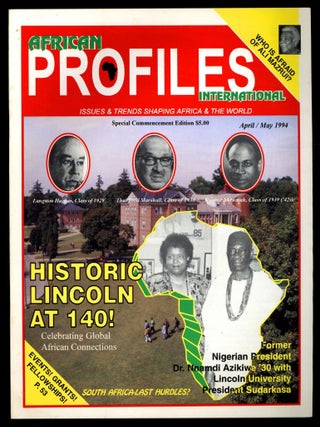 Item #616057 Historic Lincoln at 140! [in] African Profiles International: Issues & Trends...