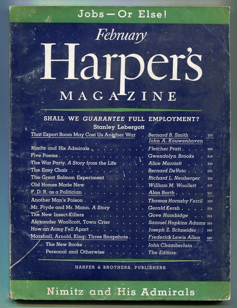 Item #616163 Harper's Magazine &ndash; Vol. 190, No. 1137, February 1945