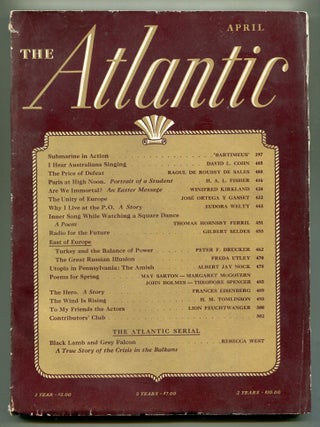 Item #616166 The Atlantic – Volume 167, Number 4, April 1941