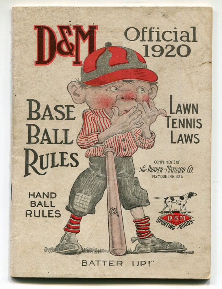 Item #616291 D & M Official 1920 Base Ball Rules, Lawn Tennis Laws, Hand Ball Rules