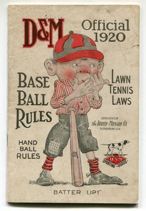 Item #616291 D & M Official 1920 Base Ball Rules, Lawn Tennis Laws, Hand Ball Rules