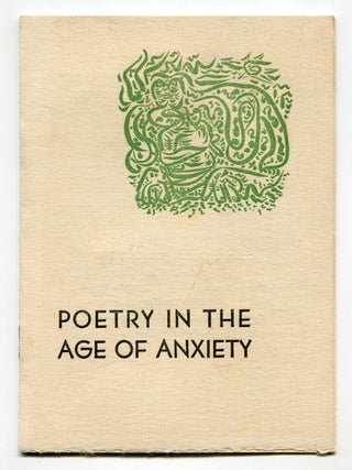 Item #617186 [Program]: Poetry in the Age of Anxiety, Original Sin: A Short Story. Cleanth...