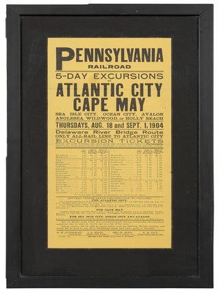 Item #617310 [Broadside, Jersey Shore]: Pennsylvania Railroad 5-Day Excursions to Atlantic City,...