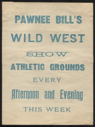 Item #617320 [Broadside or large handbill]: Athletic Grounds Every Afternoon and Evening This...