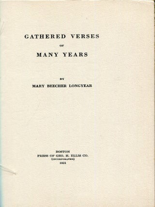 Gathered Verses of Many Years
