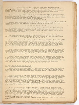 [Magic]: The Doodlebug: For and of Chicago Assembly S.A.M. [A Broken Run of 33 Issues &ndash; Vol. 7, No. 3 - Volume 13, No. 7, September 1948 - January 1955]