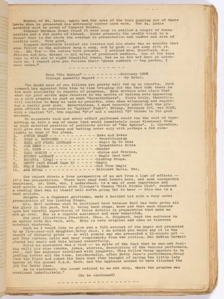 [Magic]: The Doodlebug: For and of Chicago Assembly S.A.M. [A Broken Run of 33 Issues &ndash; Vol. 7, No. 3 - Volume 13, No. 7, September 1948 - January 1955]