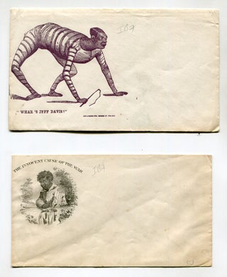 Item #618090 Small Group of Five Civil War "Patriotic" Envelopes featuring Black...