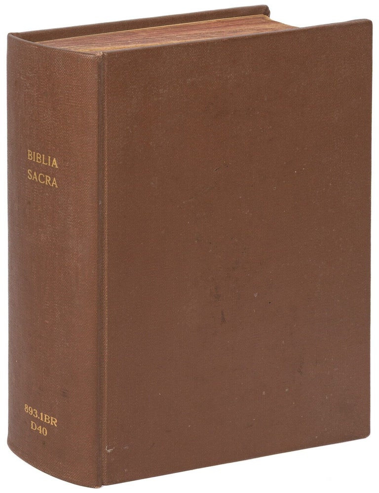 Item #618502 Biblia Sacra Vulgatae Editionis: Sixti V. & Clementis VIII. Pont. Max. Auctoritate Recognita, Cum Indicibus Etiam Plantinianis Editio Nova Notis Chronologicis Historicis Et Geographicis Illustrata Juxta Editionem Parisiensem Antonii Vitre