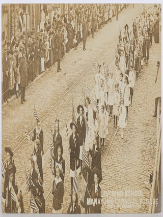 Item #618678 [Real Photo Post Card]: Levering School, Manayunk Carnival Festival. Philadelphia....