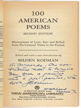 100 American Poems: Second Edition. Masterpieces of Lyric, Epic and Ballad from Pre-Colonial Times to the Present