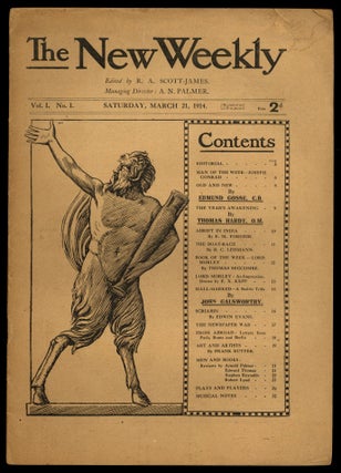 Item #619303 The New Weekly – Vol. I, No. 1, Saturday, March 21, 1914. Thomas HARDY, John...