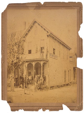 [Photograph]: The Offices and Staff of The Cape May County Weekly Gazette. 1881 [with] Printed receipt from the newspaper.