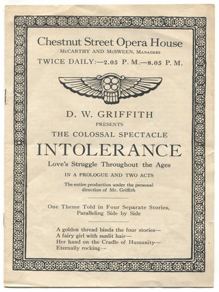 Item #619483 [Program]: D. W. Griffith Presents The Colossal Spectacle Intolerance. Love's...