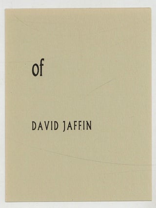 Item #619572 of. David Jaffin