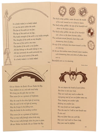 Item #619588 Four Native American Broadsides Handprinted at the Palace Print Shop, Museum of New...