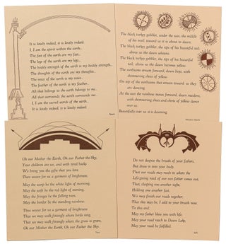 Item #619588 Four Native American Broadsides Handprinted at the Palace Print Shop, Museum of New...