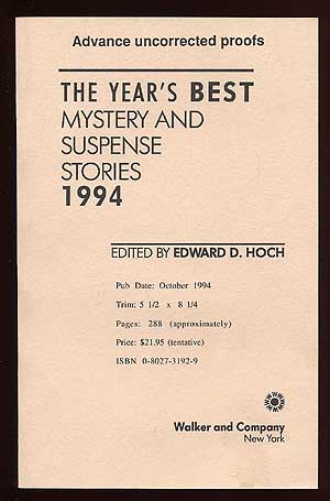 Item #61968 The Year's Best Mystery and Suspense Stories 1994. Edward D. HOCH.