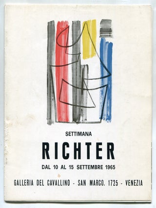 Item #619841 [Exhibition catalog]: Settimana Richter. Dal 10 al 15 Settembre 1965. Hans RICHTER