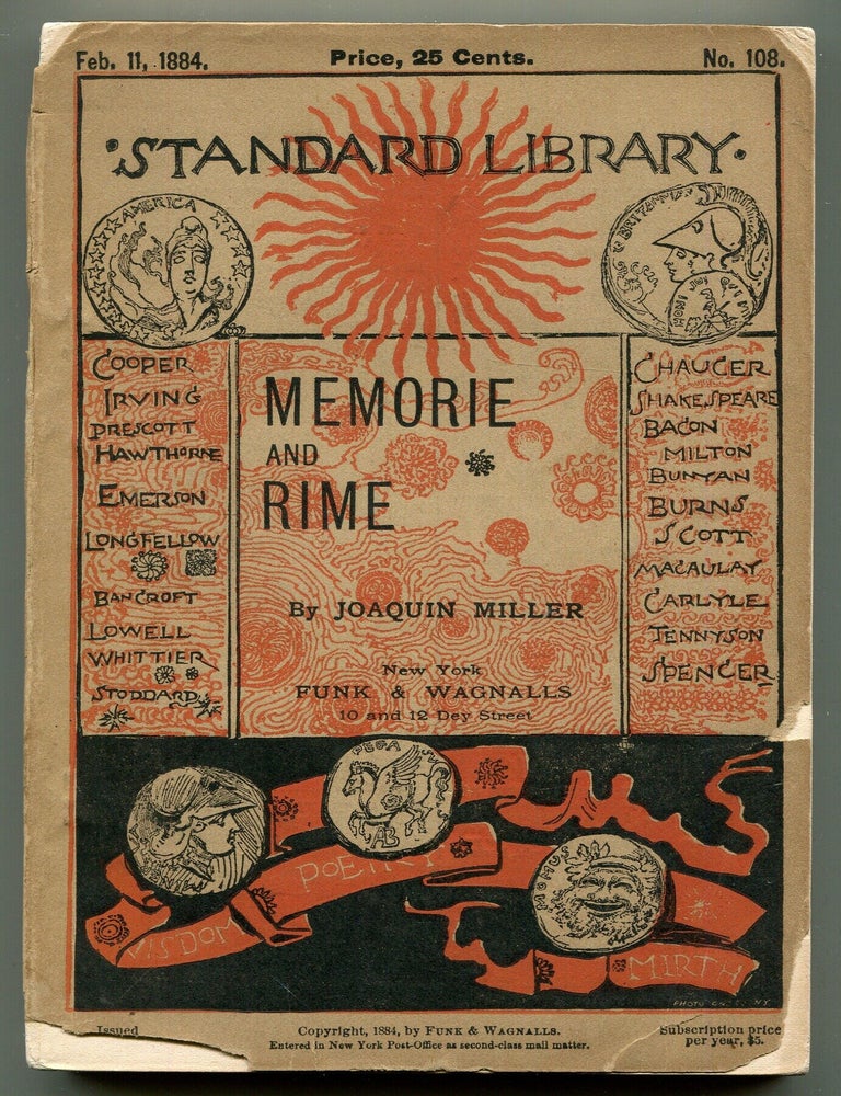 Item #619954 Memorie and Rime. Joaquin MILLER.