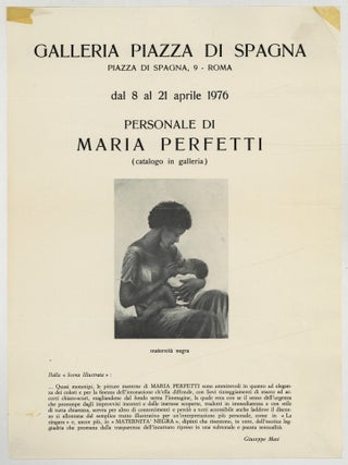 Item #620118 [Broadside]: Galleria Piazza di Spagna... dal 8 al aprile 1976. Peronale di Maria...