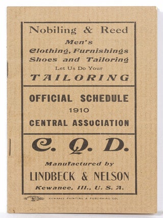 Item #620168 Official Schedule Central Association 1910