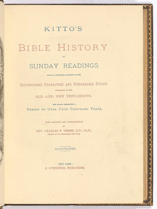 Kitto&rsquo;s Bible History in Sunday Readings