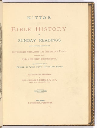 Kitto’s Bible History in Sunday Readings