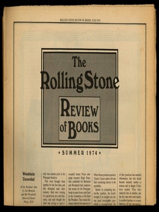 Item #621272 The Rolling Stone Review of Books &ndash; Summer, 1974. James DEAN, Richard Nixon, Lenny...