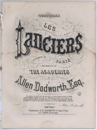 Item #621482 [Sheet music]: The Lancers Quadrilles (Les Lanciers: A-La-Mode de Paris &ndash; Now...