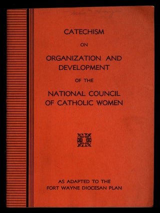 Item #621520 [Cover Title]: Catechism on Organization and Development of the National Council of...