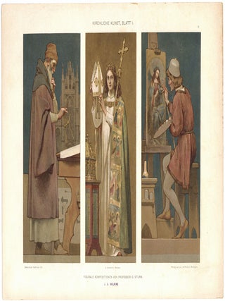 Dekorative Vorbilder: Eine Sammlung Von Fig&uuml;rlichen Darstellungen, Kunstgewerblichen Verzierungen, Plastischen, Ornamenten, Dekorativen Tier- Und Pflanzen-Typen, Allegorieen, Heraldischen Motiven, Troph&auml;en Etc. Fur Zeichner, Maler, Graphische K&uuml;nstler, Dekorateure, Bildhauer, Architekten: Sechzehnter Band [Incomplete 37 plates only in original folder]