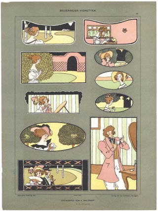 Dekorative Vorbilder: Eine Sammlung Von Fig&uuml;rlichen Darstellungen, Kunstgewerblichen Verzierungen, Plastischen, Ornamenten, Dekorativen Tier- Und Pflanzen-Typen, Allegorieen, Heraldischen Motiven, Troph&auml;en Etc. Fur Zeichner, Maler, Graphische K&uuml;nstler, Dekorateure, Bildhauer, Architekten: Sechzehnter Band [Incomplete 37 plates only in original folder]